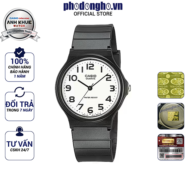 Đồng hồ unisex dây nhựa casio anh khuê mq-24-7b2ldf