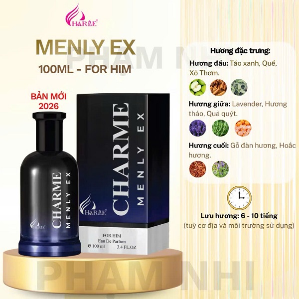 Nước Hoa Nam MENLY EX 100ML - NAM TÍNH, LỊCH LÃM