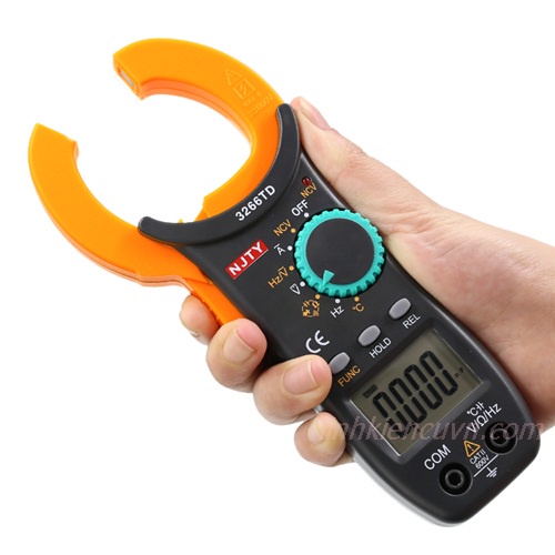 Ampe kìm kẹp dòng đo cường độ dòng điện tiện dụng NJTY 3266TD