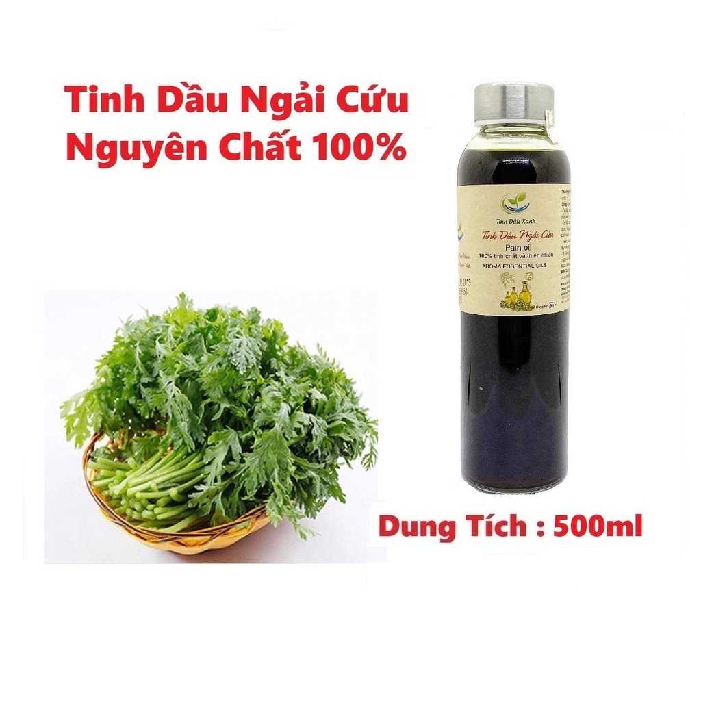 Tinh Dầu Ngải Cứu 500ml|Tinh Dầu Xanh Nguyên Chất|Chiết xuất từ tự nhiên