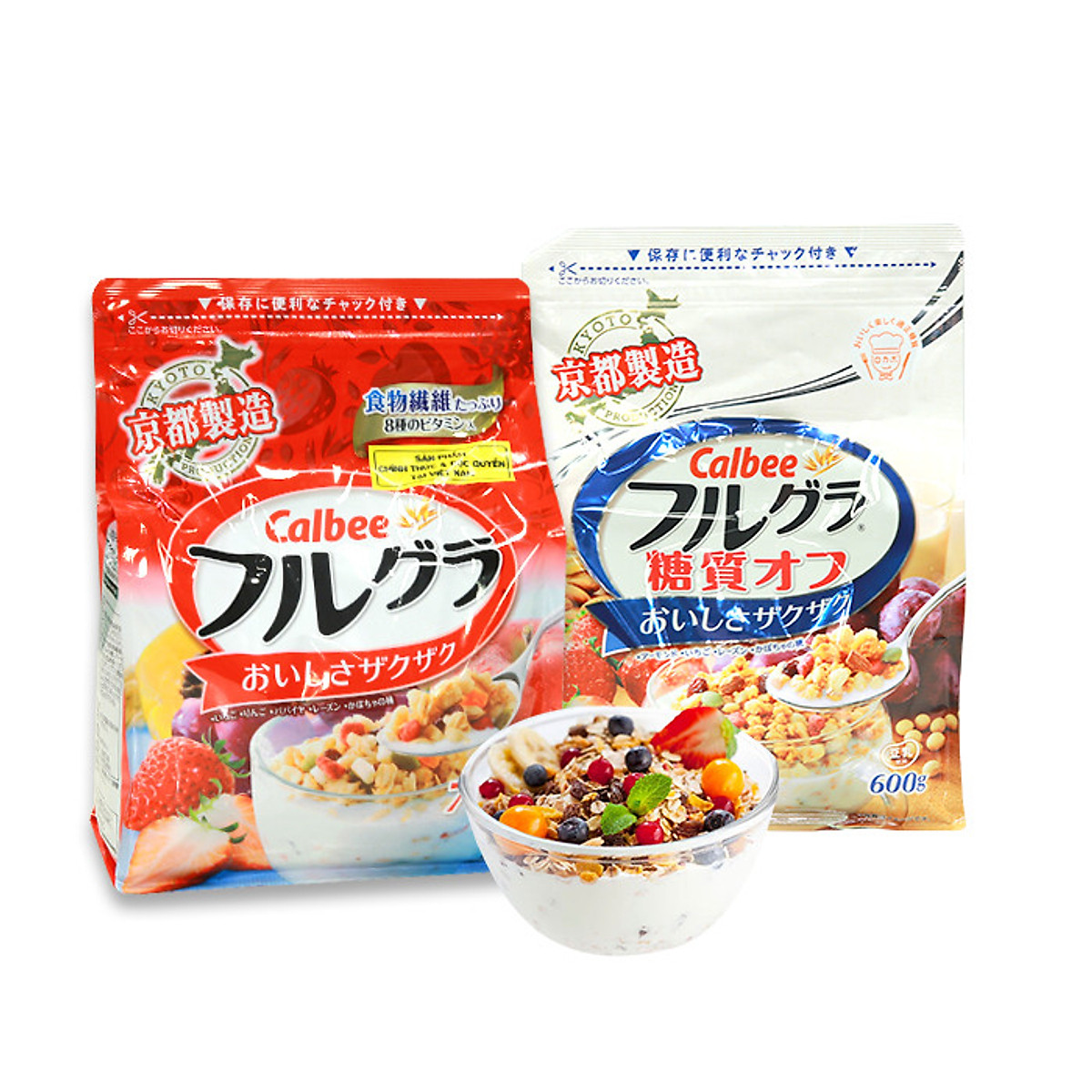 Ngũ cốc sấy khô calbee nội địa nhật bản 800g date 2022