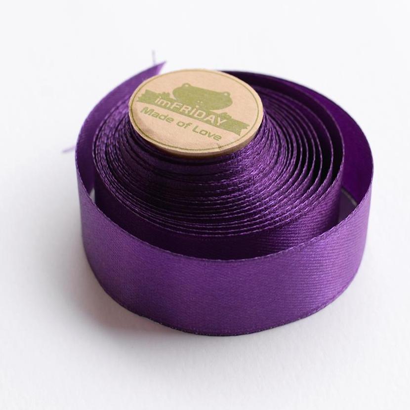 Cuộn 3m ruy băng lụa 2cm tím