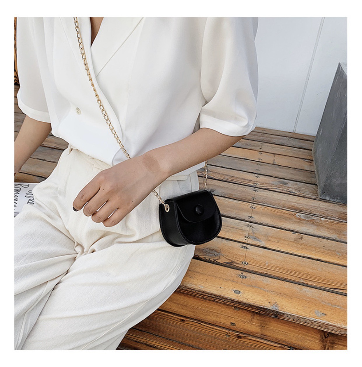 Túi nữ mini da pu mẫu mới nhỏ gọn có 6 màu NGOCHANNTP (đen,trắng,nâu vàng, xanh ngọc,nâu đậm)