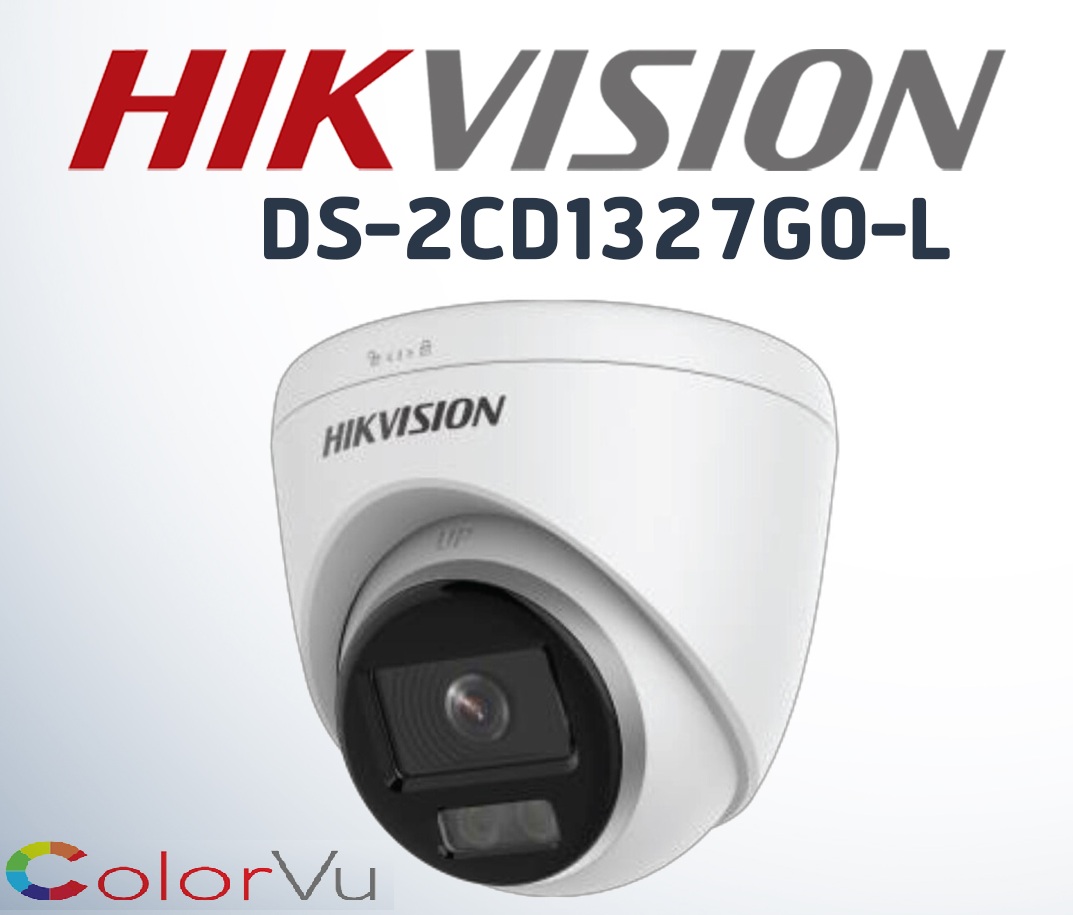 Sản Phẩm Mới. Camera IP Dome COLORVU Lite Có Màu Ban Đêm 2.0 Megapixel HIKVISION DS-2CD1327G0-L. Hàng Chính Hãng.