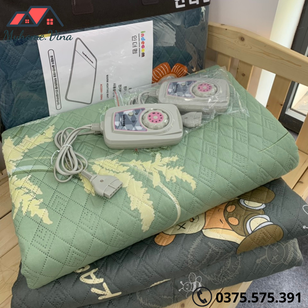 Đệm điện sưởi hàn quốc sưởi ấm mùa đông,chăn điện đệm sưởi có 7 nấc tỏa nhiệt giúp lưu thông khí huyết