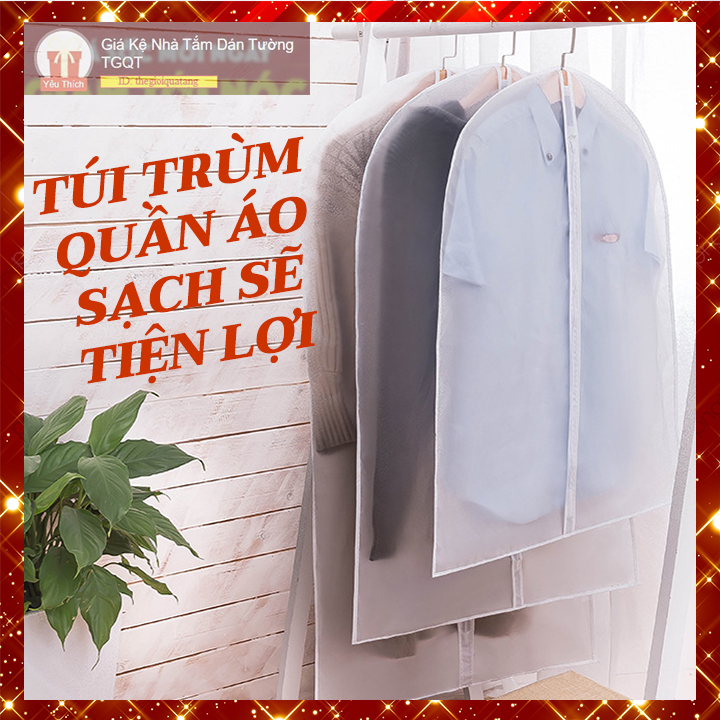 Túi Bọc Trùm Quần Áo ( Kích thước 60x120cm ) Chống Bụi Chống Thấm