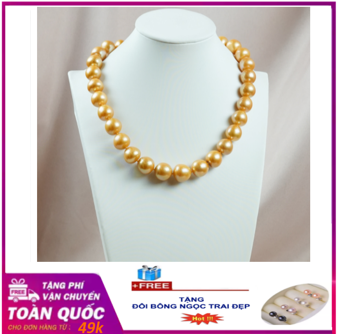 [HCM]( MIỄN PHÍ VẬN CHUYỂN) Vòng Cổ Ngọc Trai Nuôi Phú Quốc Cao Cấp 7 ly -vàng vòng thời trang quà tặng ý nghĩa + Tặng đôi bông ngọc trai màu sắc ngẫu nhiên