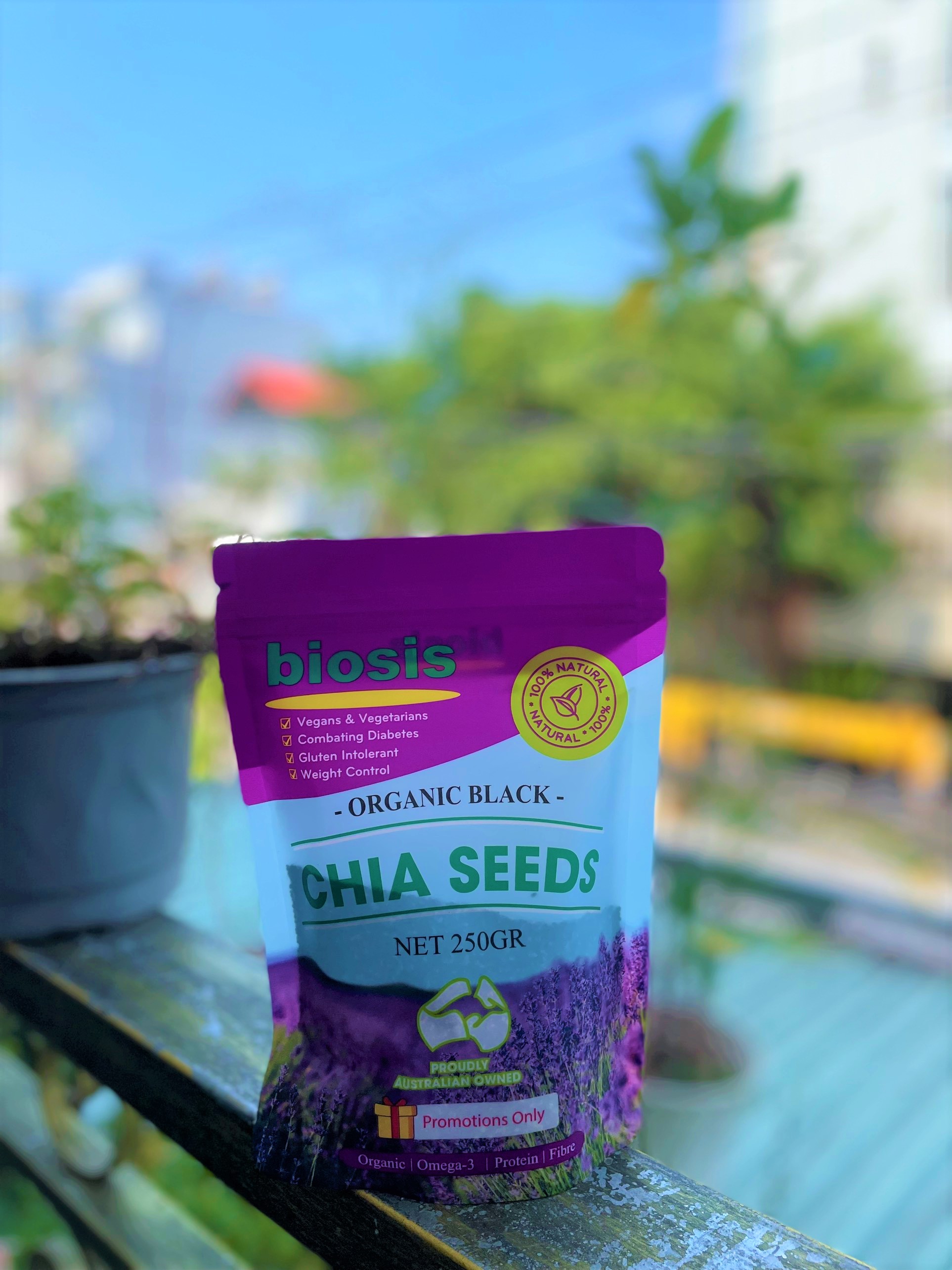 Hạt chia đen nhập khẩu úc biosis gói 250gr