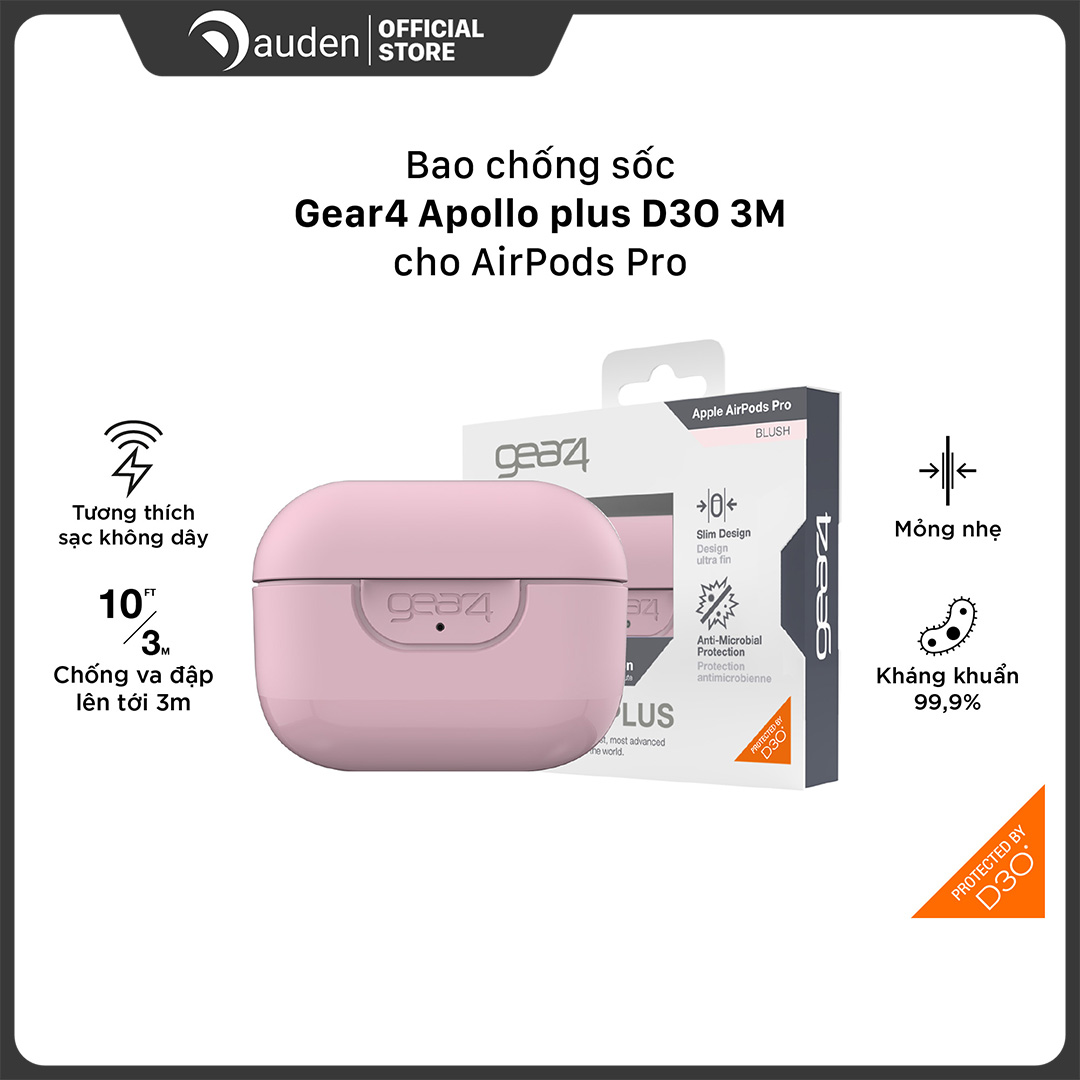 Bao chống sốc GEAR4 Apollo Plus-D3O dành cho Airpod Pro - Dâu Đen Store