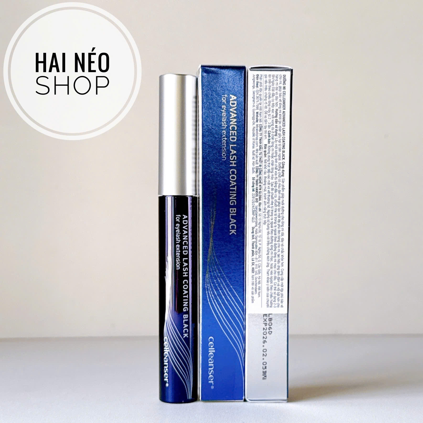 [Storage Clearance Date February 5, 2026] Essence for Long, Thick, Healthy Eyelashes Containing Vitamin B5, B7 & Amino Acid Celleanser Advanced Lash Coating Black 7ml (Korea)