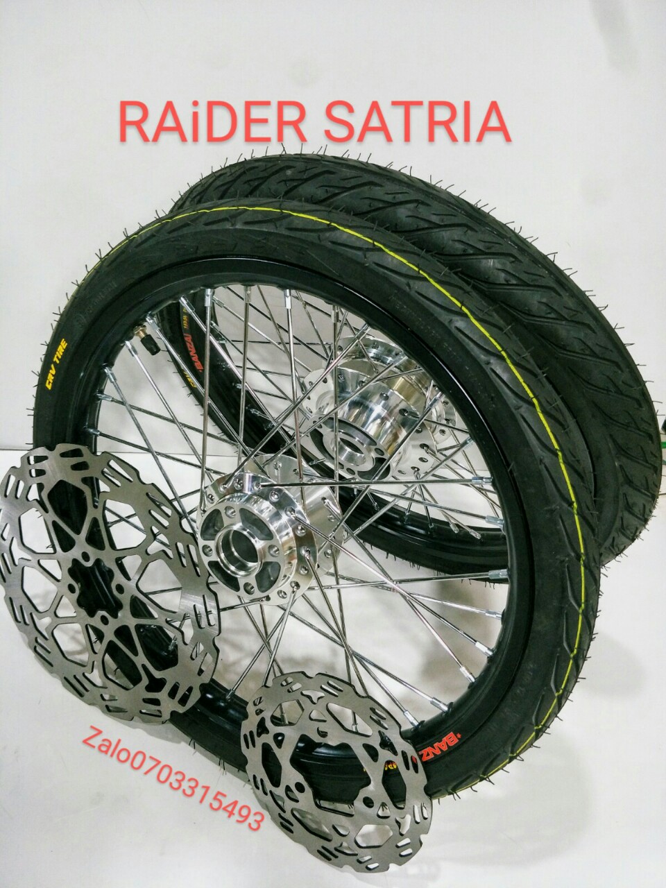 BÁNH CĂM RAIDER SATRIA NIỀN BANZAI THÁI 1.4 1.6 và VỎ CRV & KÈM DĨA