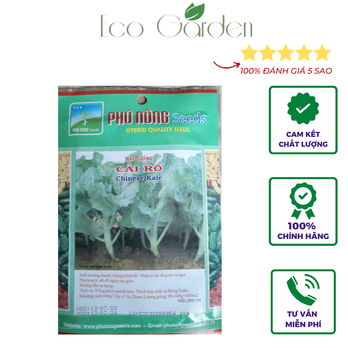 Hạt Giống Cải Rổ Phú Nông - 10g