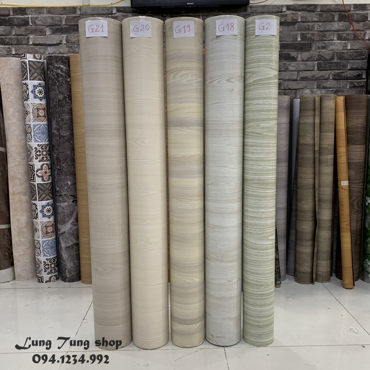 [HCM]Decal vân gỗ trắng - Giấy dán tường bàn tủ giả gỗ màu trắng có sẵn keo