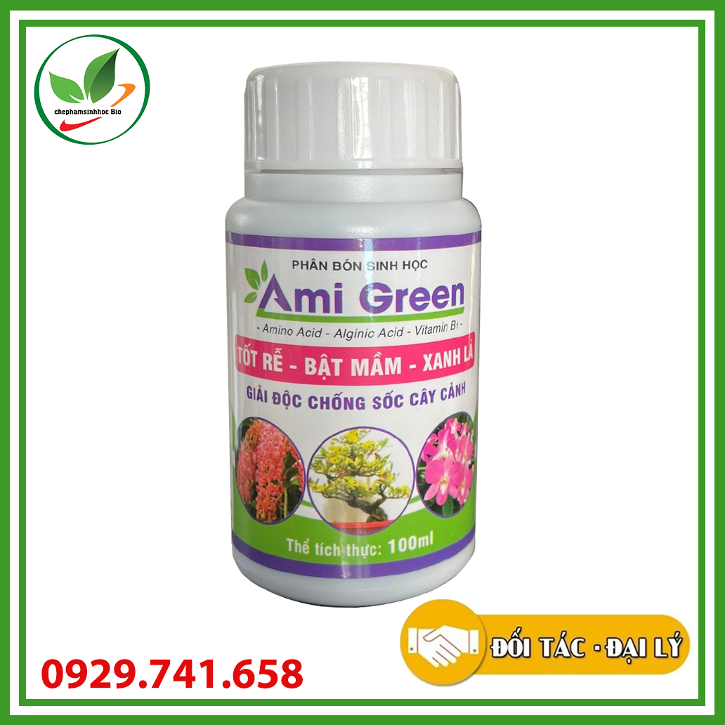 Phân bón sinh học Ami Green. Chuyên giải độc cho lan hoa cảnh giúp tốt rễ - bật mầm - xanh lá