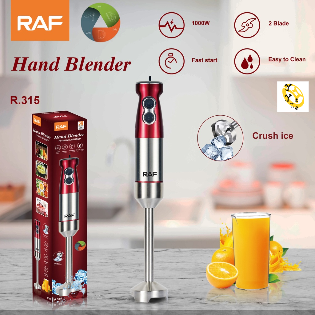 Máy Xay Cầm Tay RAF Công Suất Lớn Máy Xay Đa Năng 1000W Chế Biến Đồ Ăn Dặm Cho Bé Xay Sinh Tố Dễ Vệ Sinh Tháo Lắp