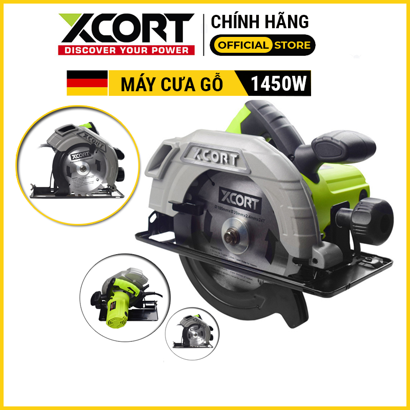 [TẶNG KÈM LƯỠI] MÁY CƯA GỖ-MÁY CƯA ĐĨA 1450W LƯỠI 185MM XCOR-CHÍNH HÃNG