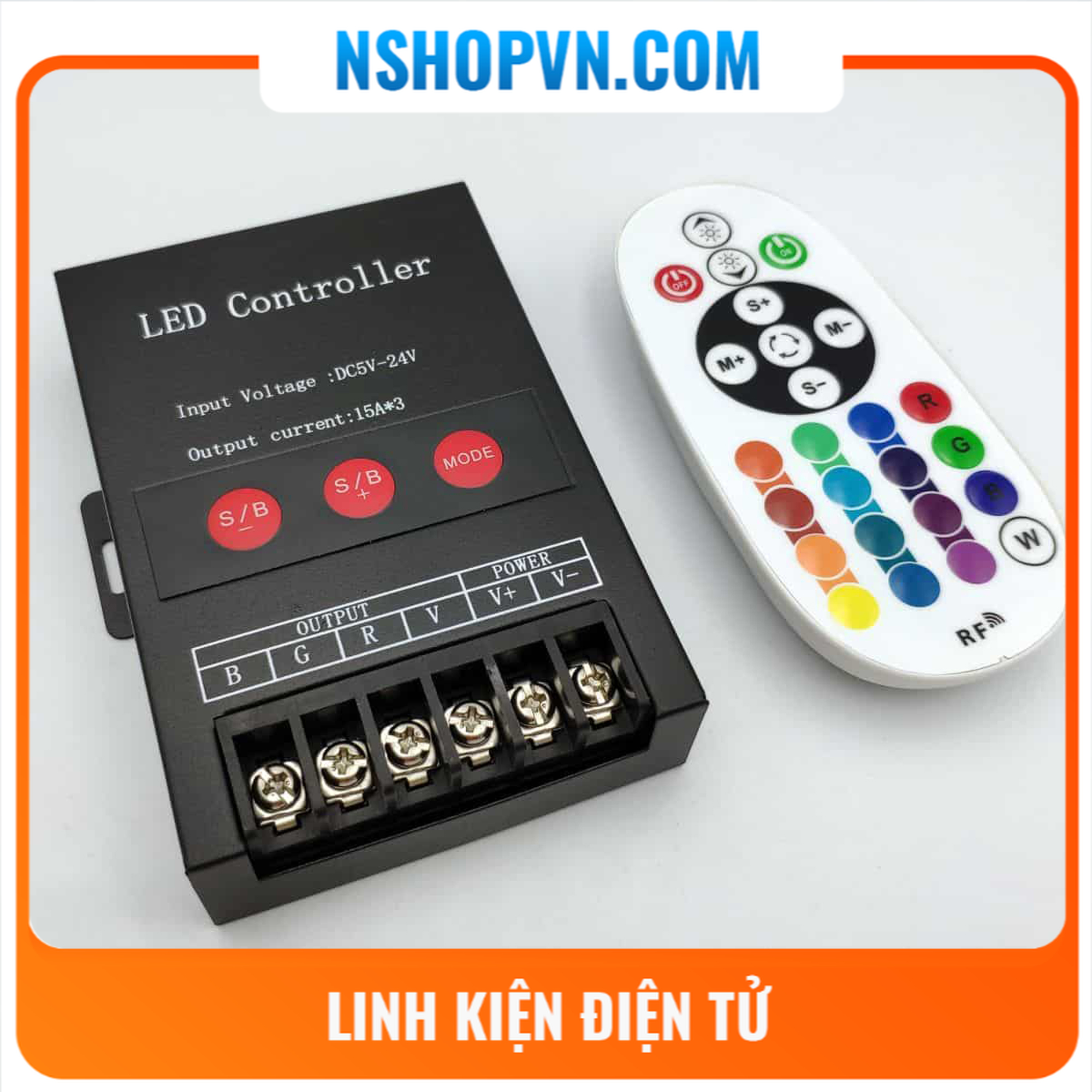 Bộ điều khiển LED RGB 5-24VDC 45A