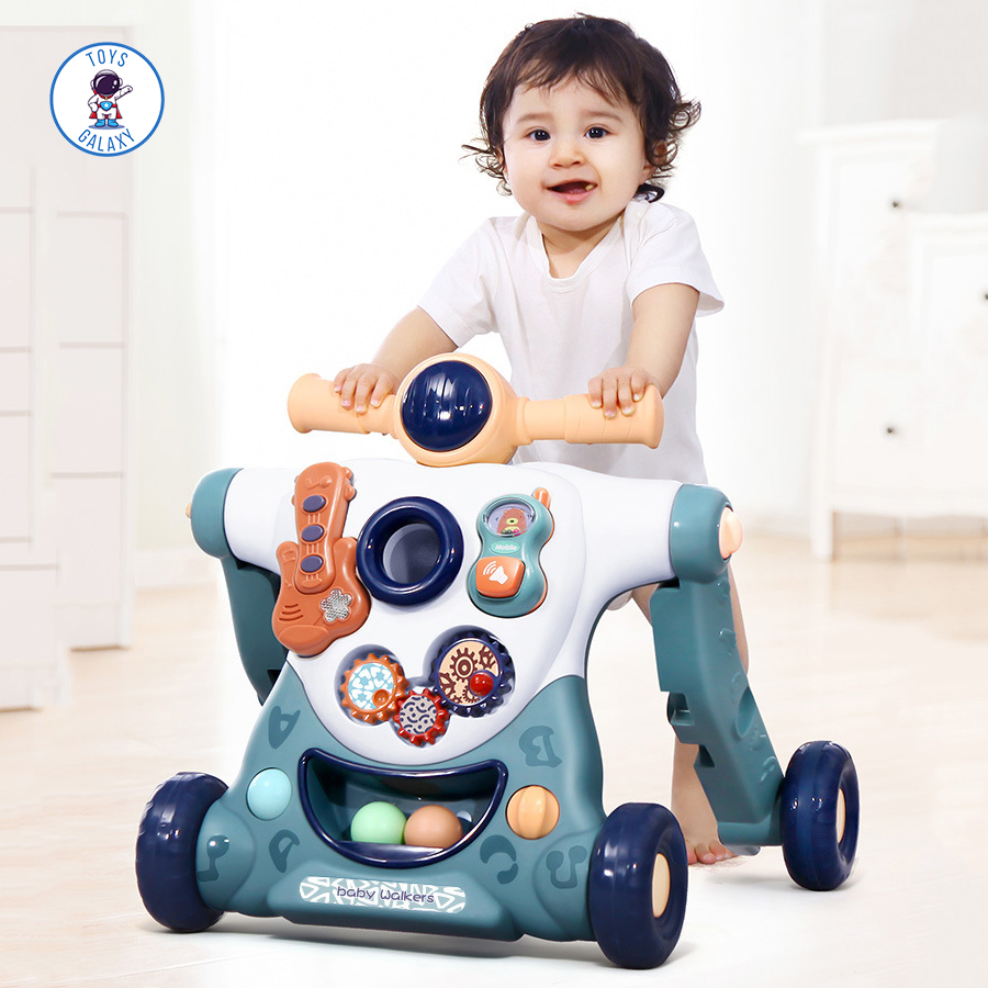 Xe tập đi đa năng 6in1 cho bé có khóa bánh an toàn - đồ chơi tập đi - xe chòi chân - bập bênh
