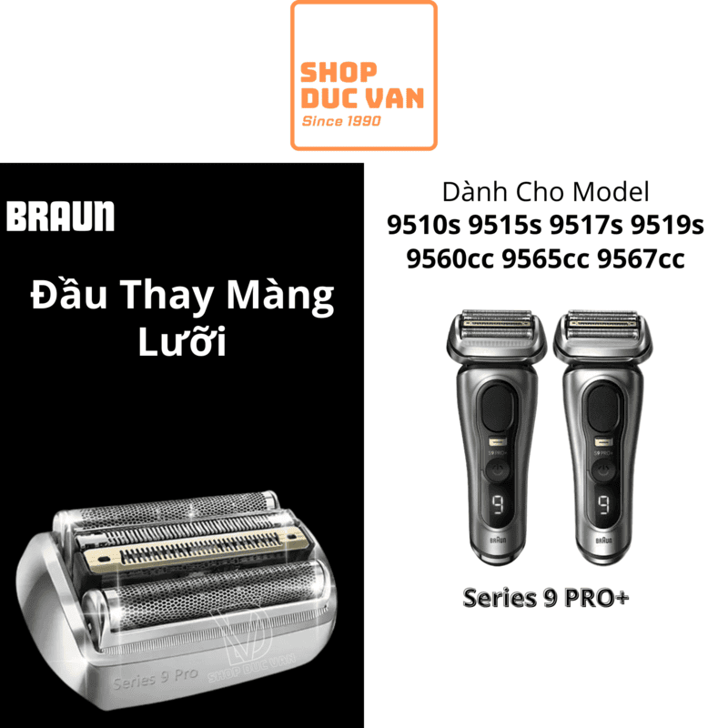 Đầu Cạo Braun 94M Thay Thế Series 9 Pro+ Dòng 9510s 9515s 9517s 9519s 9520s 9525s 9527s 9550s [ Shop Đức Vân ]