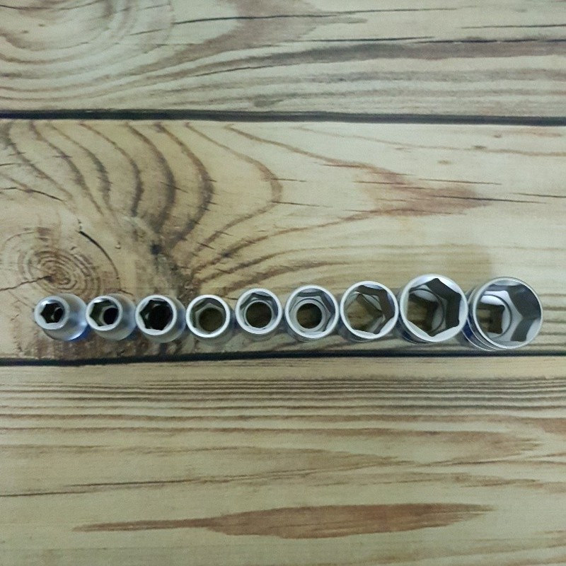 Bộ 9 đầu tuýt khẩu vặn ốc 8mm đến 24mm