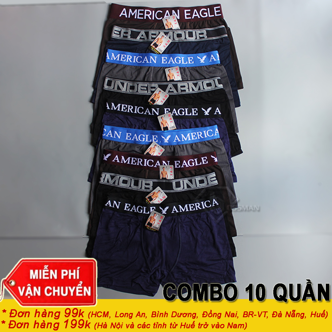 [HCM]COMBO 10 Quần Sịp Đùi (10 Quần) Quần Lót Nam thun Cotton co giãn tốt ôm sát vòng ba TS013
