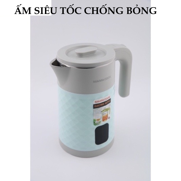 Ấm đun nước ấm siêu tốc inox cao cấp dung tích sôi nhanh trong 5 phút MAMA COOK-Hamigrend