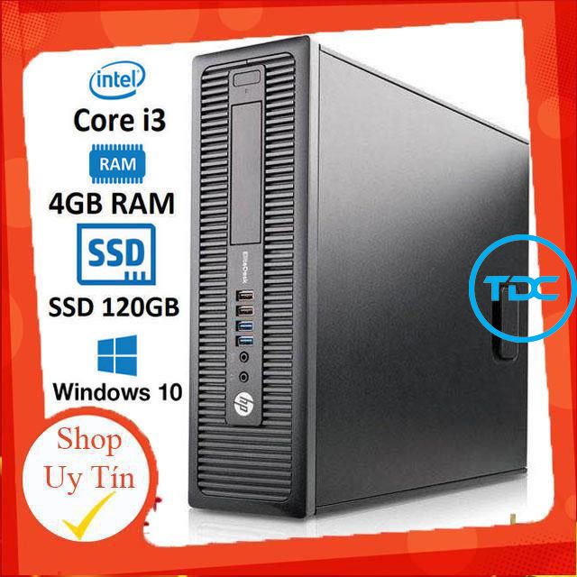 Máy tính để bàn hp prodesk 600 g1 sff cpu intel core i3 4130 - ram dr3 4gb - ổ cứng ssd 120gb. tặng bàn di chuột và usb thu wifi.