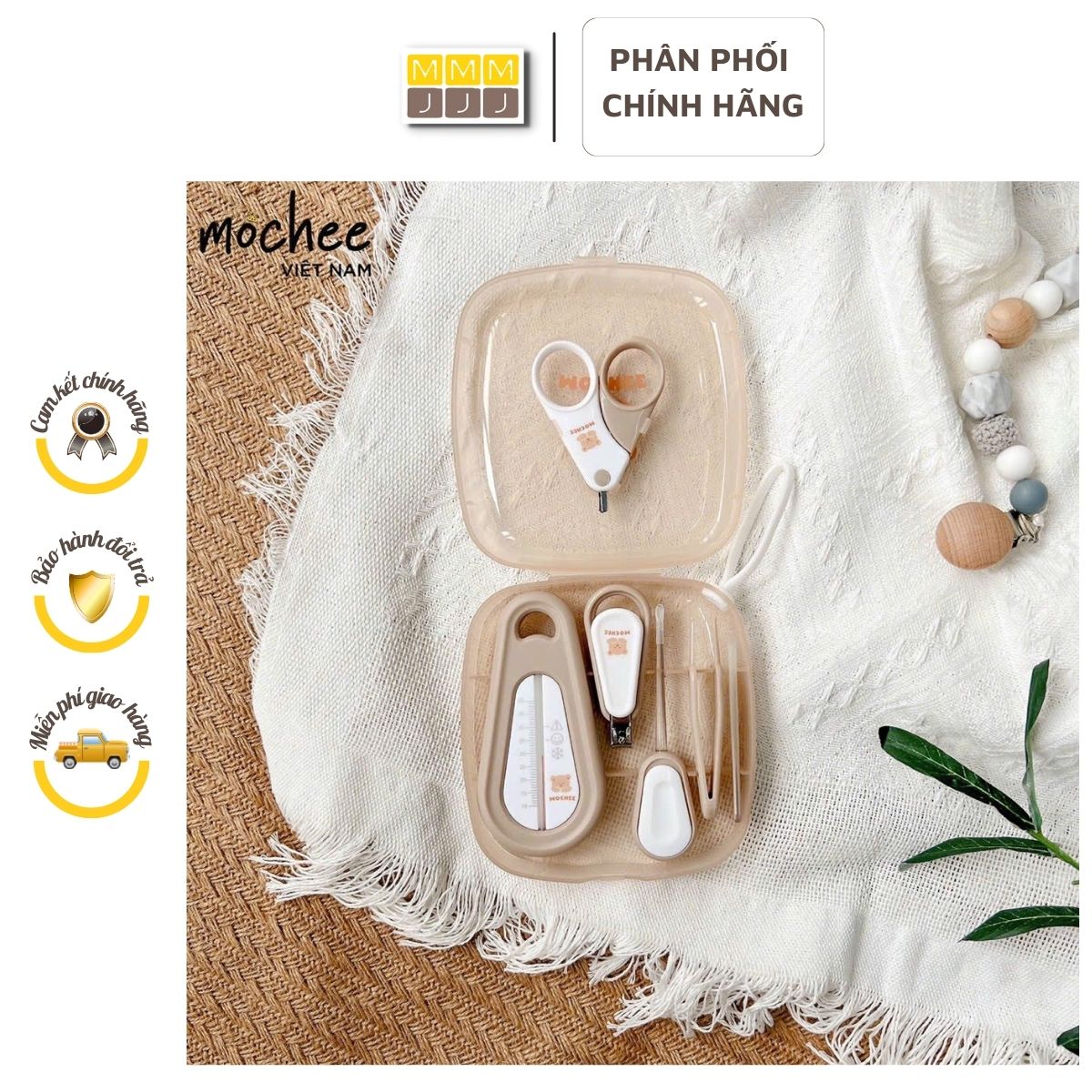 Bộ dụng cụ bấm móng tay 6 món Mochee cho bé, bộ cắt móng tay đa năng nhiều món - minjee