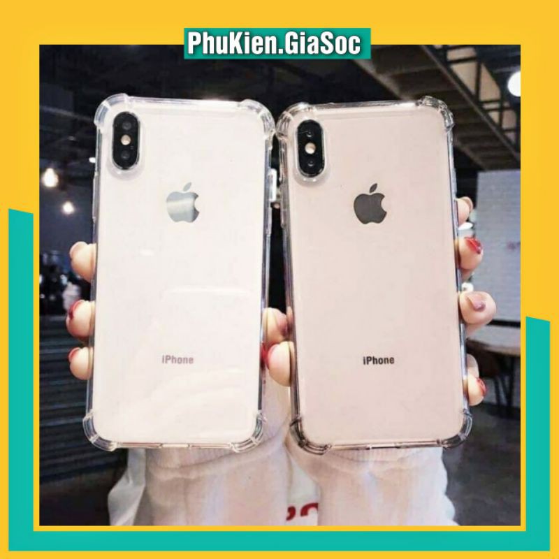 Ốp lưng trong suốt chống sốc silocon iphone - chống sốc 4 cạnh cao cấp