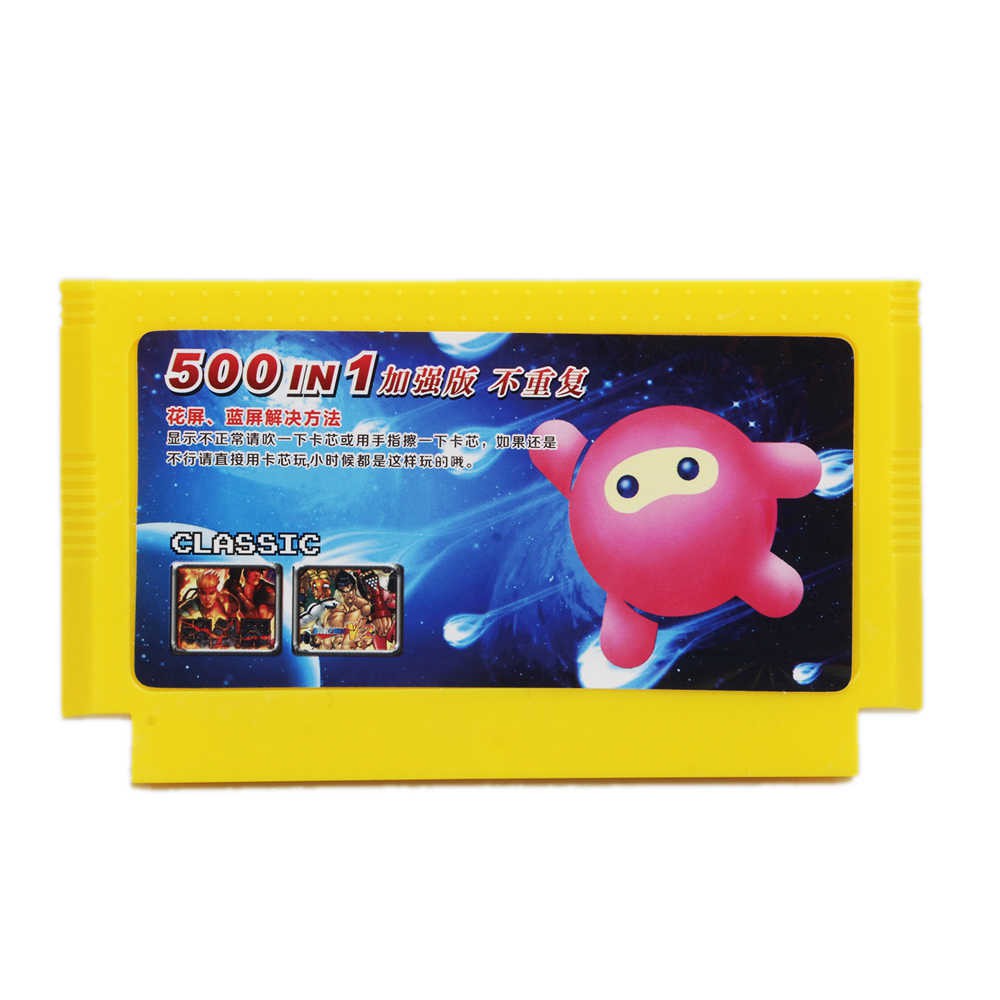 Băng game nhựa 4 nút 500 in 1 trò - game không trùng lặp có tiếng anh