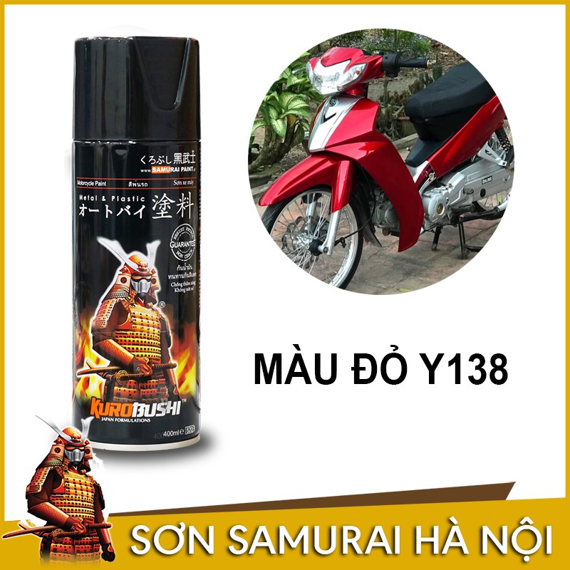 Sơn samurai - Chai sơn xịt samurai màu đỏ candy Y138
