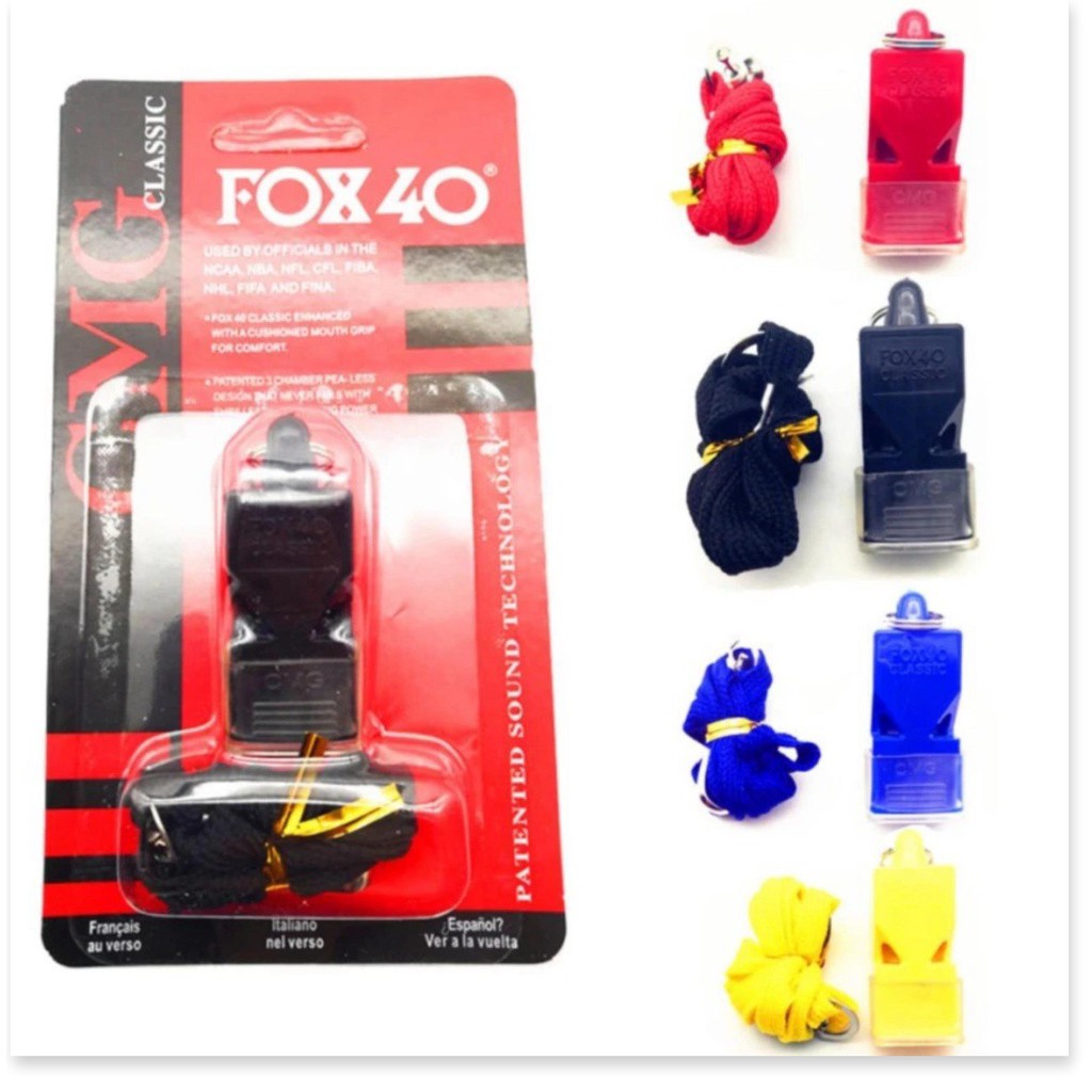 Còi Fox 40 còi nhựa có dây đeo cổ
