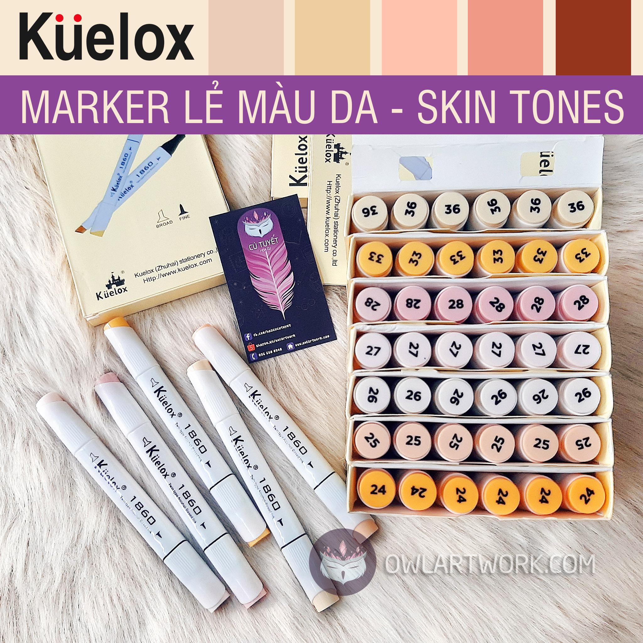 [HCM]Bút Marker KUELOX Tone Màu Da Cây Lẻ