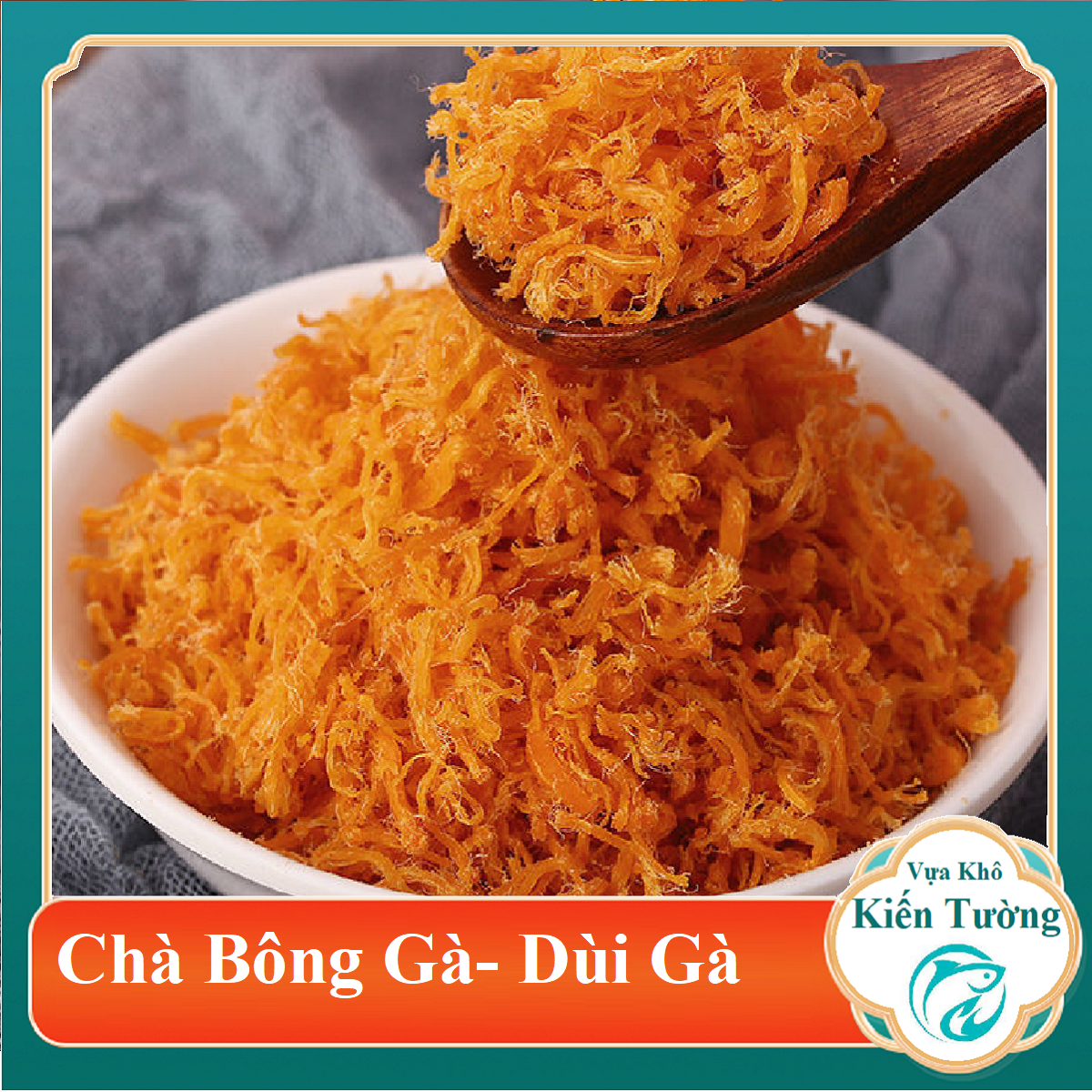 1KG Chà Bông Gà- Chà bông Bắc- ruốc thịt gà sạch nguyên chất MINH TRIẾT FOOD-Vựa Khô Kiến Tường