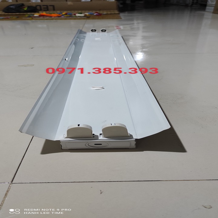 Máng đèn led- Máng đèn phản quang- Máng đôi có chóa sơn tĩnh điện 1,2m