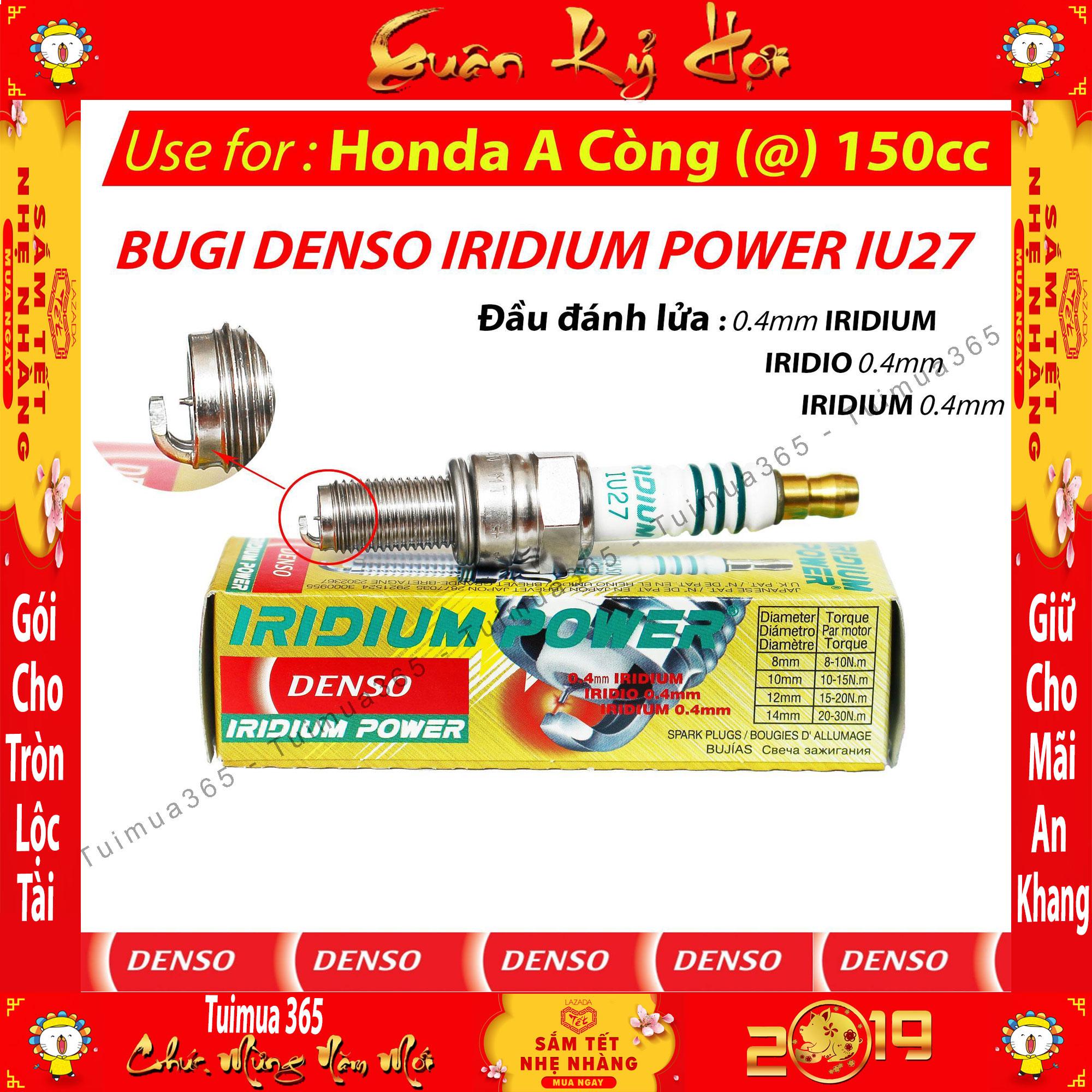Bugi iu27 honda a còng 150cc - denso iridium power