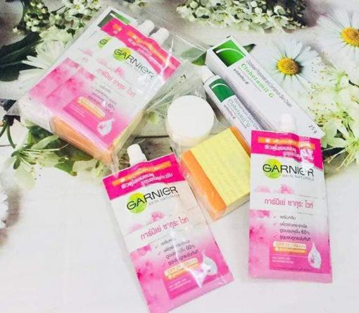 Bộ 5 món Garnier Clobetamil G đánh bay nám tàn nhang và mụn - HALIDO
