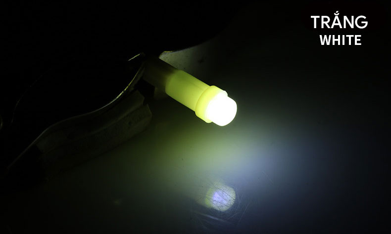 Đèn led demi, đồng hồ taplo xe chip cob chân t5 t5c-1 màu trắng