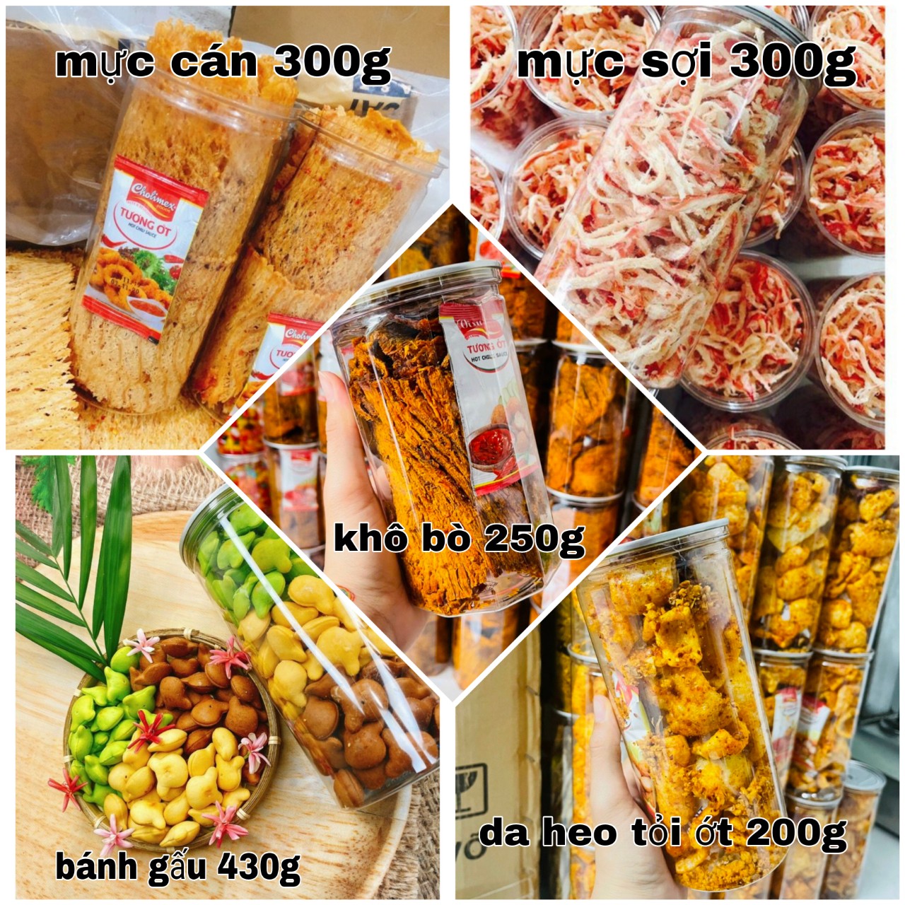 Combo ăn vặt 5 hủ đủ loại