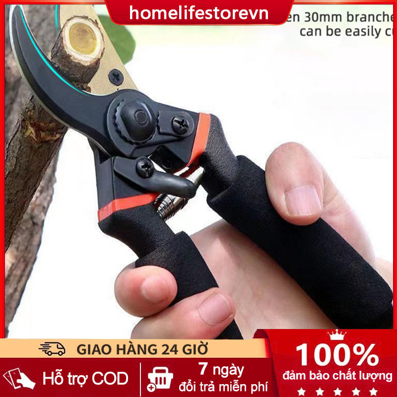 kéo tỉa cây cảnh Nhật Bản Thép SK5 kéo cắt cành gia đình,Lưỡi Thép Sắc Bén,có khoá an toàn