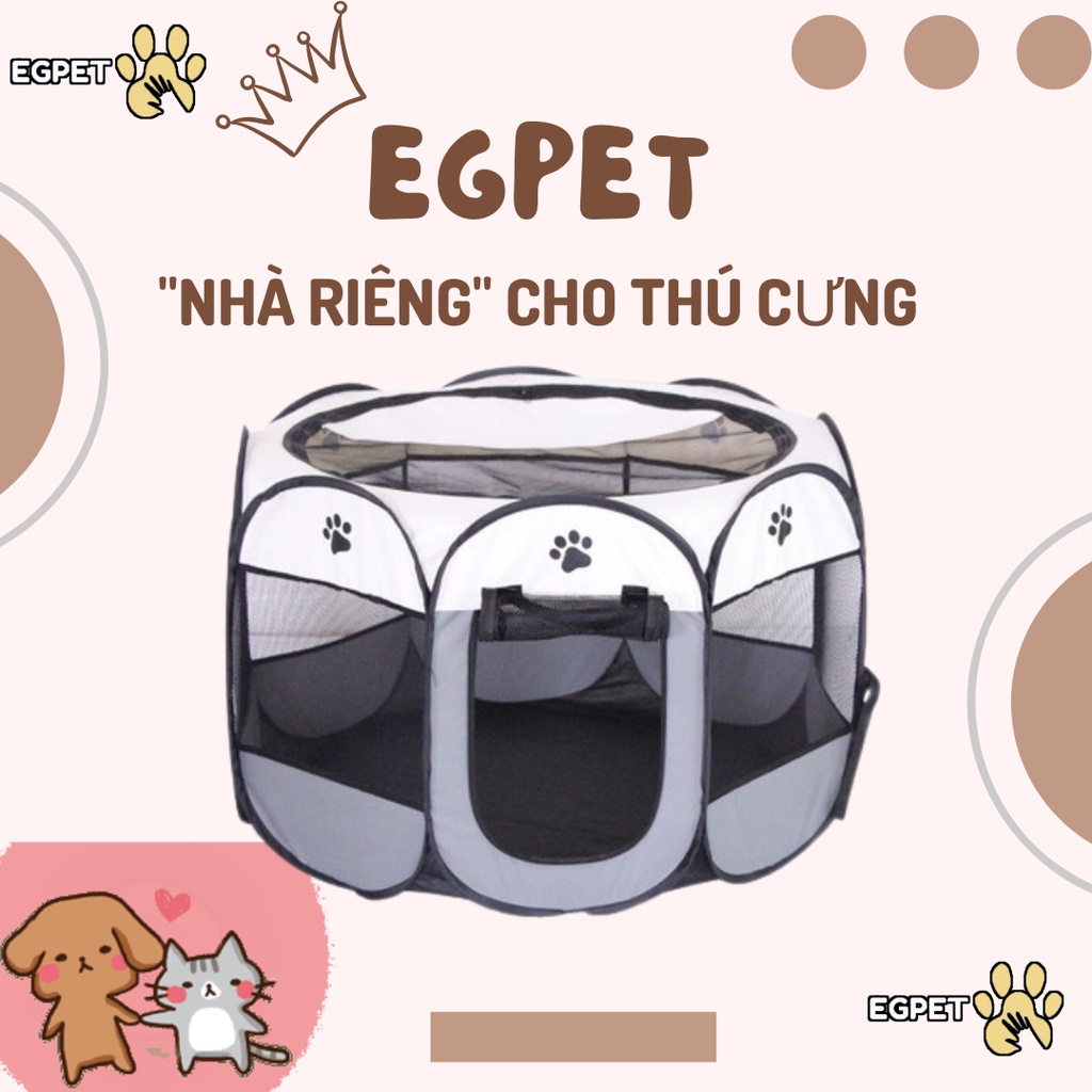 Quây chuồng đẻ, ổ đẻ cho chó mèo có thể gấp gọn