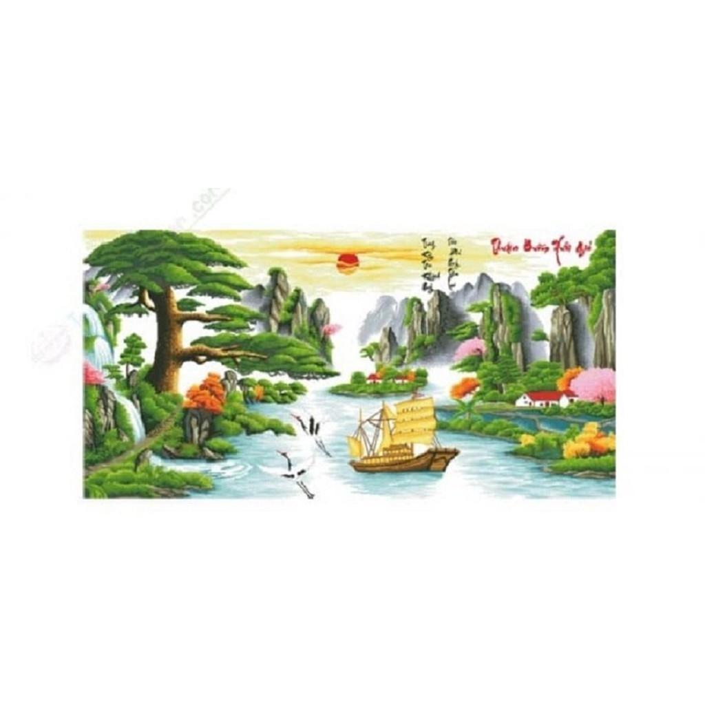 Tranh thêu kín thuận buồm xuôi gió lv3068_168*78cm