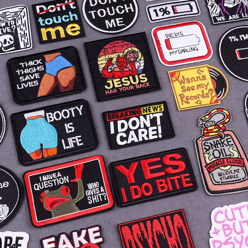 Sticker ủi nhiệt thêu LOGO KHẨU HIỆU ĐỘC LẠ - Miếng dán trang trí quần áo N91