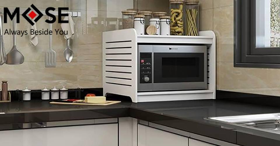 Kệ Để Lò Vi Sóng 2 Tầng Tiện Dụng - Kệ trang trí, kệ bếp, kệ gia vị, kệ để bàn, kệ sách 2 tầng, kệ gỗ, kệ ván ép, kệ trắng, kệ mỹ phẩm, kệ phòng ngủ, kệ để đồ, kệ trắng dễ thương