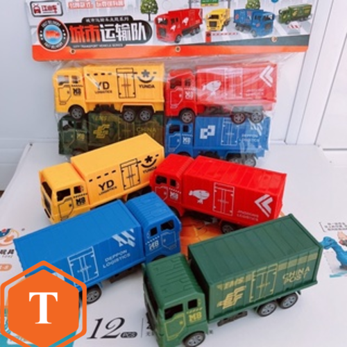 Sale !!! đồ chơi ! túi 4 xe ô tô tải m8 chạy đà cót