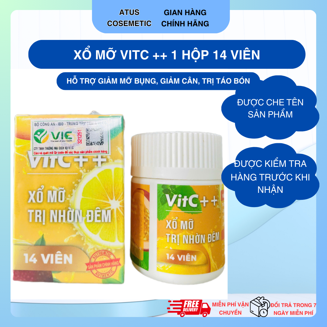 (RẺ HCM) Viên xổ mỡ ban đêm VITC chính hãng - Viên xổ mỡ ban đêm VITC hỗ trợ giảm cân, giảm mỡ bụng hiệu quả