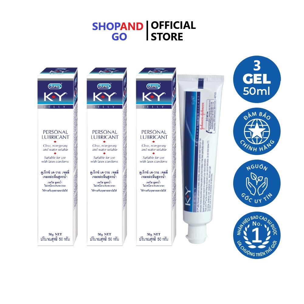 Freeship Bộ 3 chai gel bôi trơn KY Jelly 50g thái lan