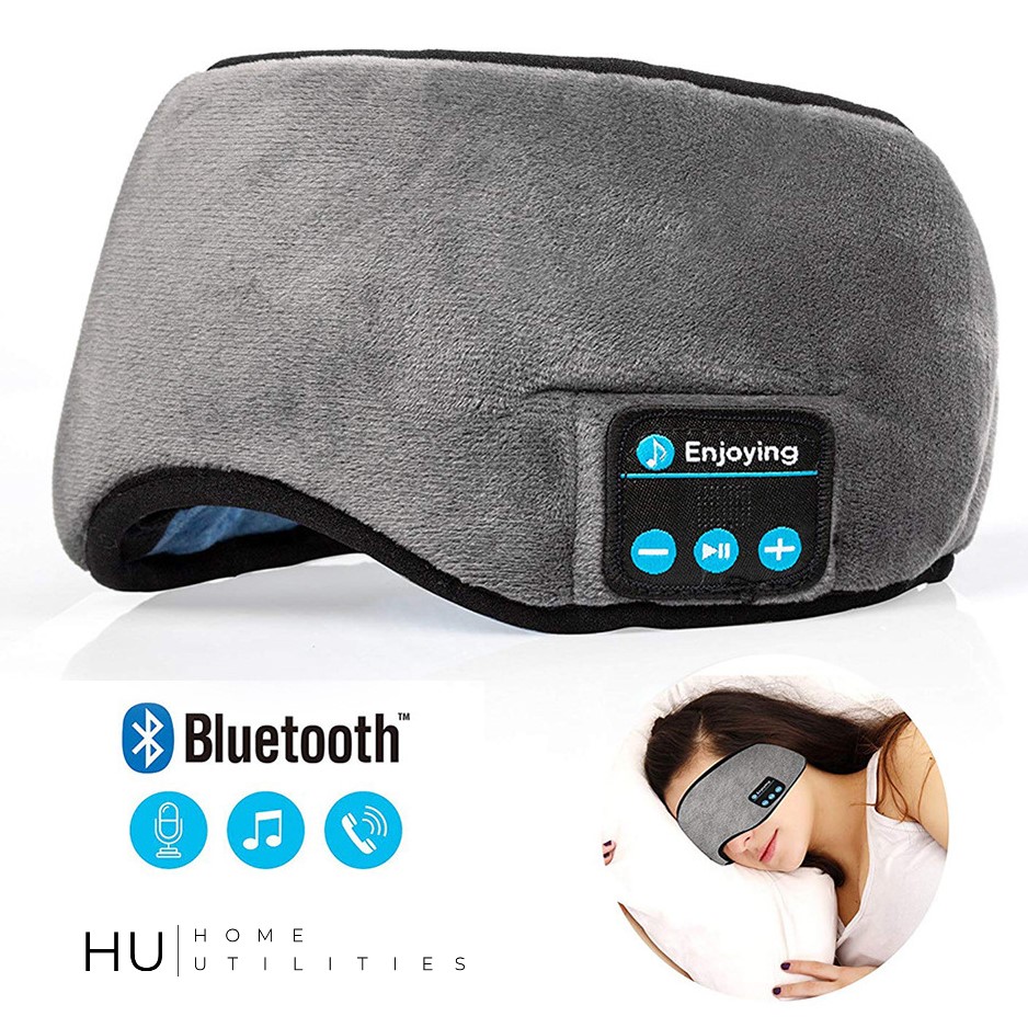 Đồ bịt mắt ngủ tích hợp tai nghe kết nối bluetooth 5.0 home utilities mềm mại thoáng khí giúp ngủ ngon