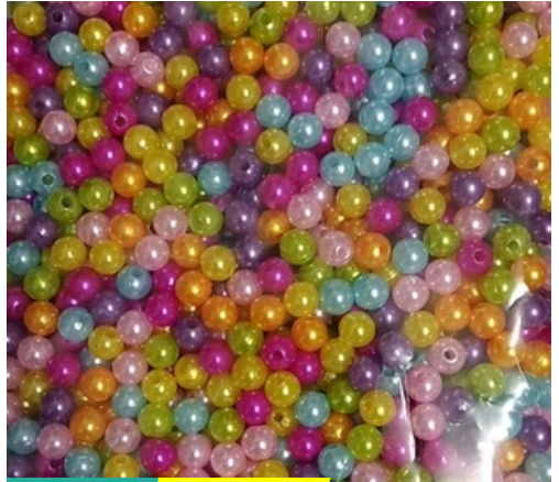 Hạt cườm, hạt bẹt, hạt châu nhựa đủ màu nhiều size 4-6-8-10-12mm