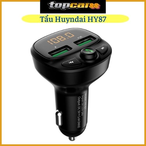 Tẩu sạc oto huyndai hy_87 cao cấp - nghe nhạc mp3, 2 cổng usb